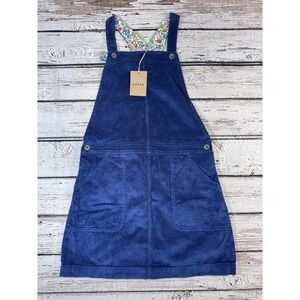 Mini Boden Girls Corduroy Jumper Dress Sleeveless Navy Blue Size 12-13 NWT